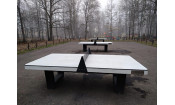 Стол теннисный уличный из бетона (полировка белый бетон) Стол теннисный уличный из бетона (полировка белый бетон)