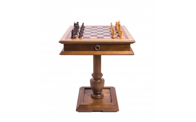 Шахматный стол Эксклюзив, темный дуб, с фигурами Шахматный стол Эксклюзив, темный дуб, с фигурами